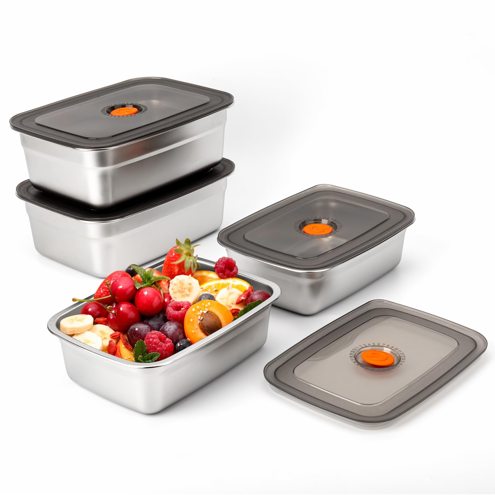 Stainless Bento Box - 스테인리스 스틸 캠핑 도시락 밀폐형 누수