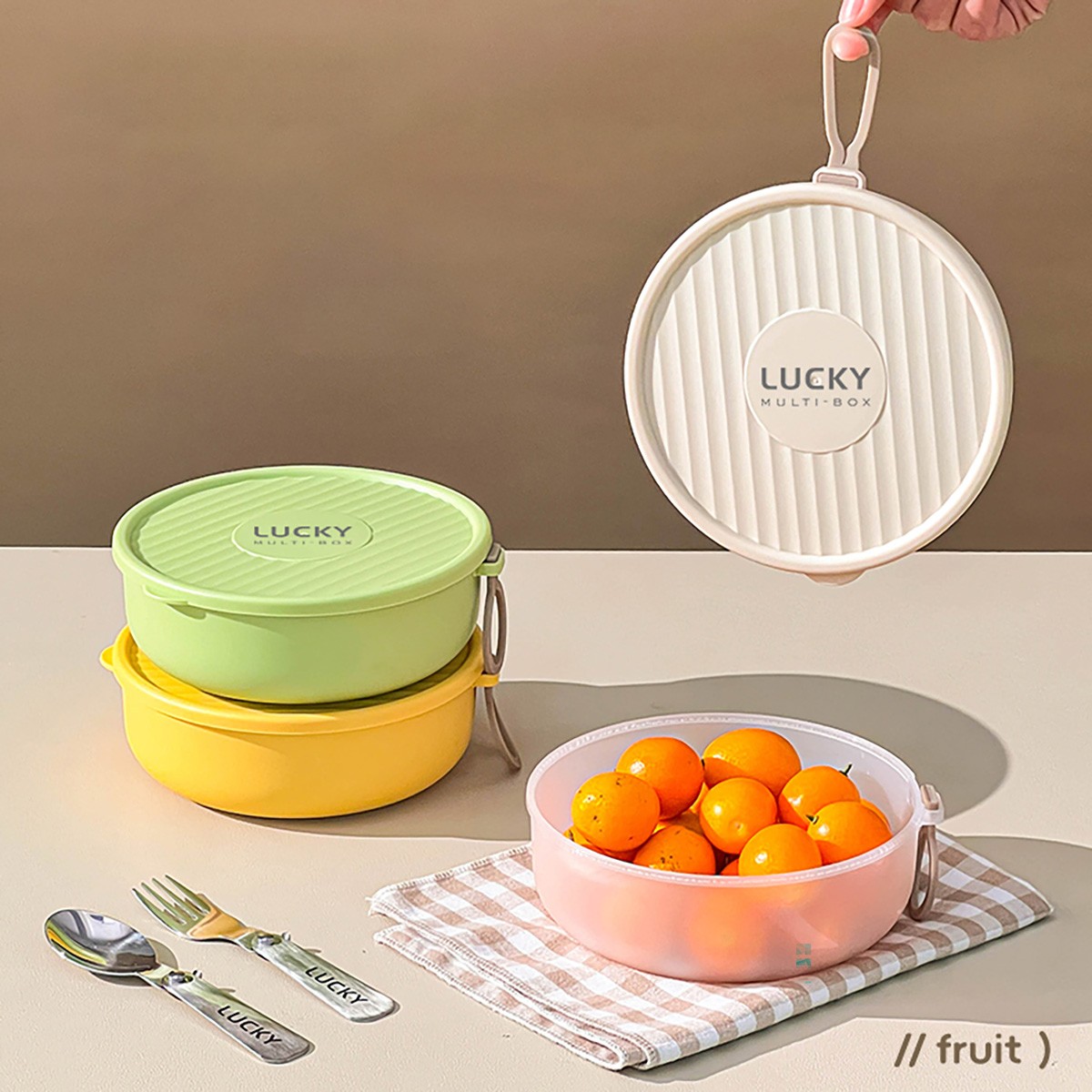 Stainless Bento Box - 304 스테인레스 스틸 이중층 도시락 상자