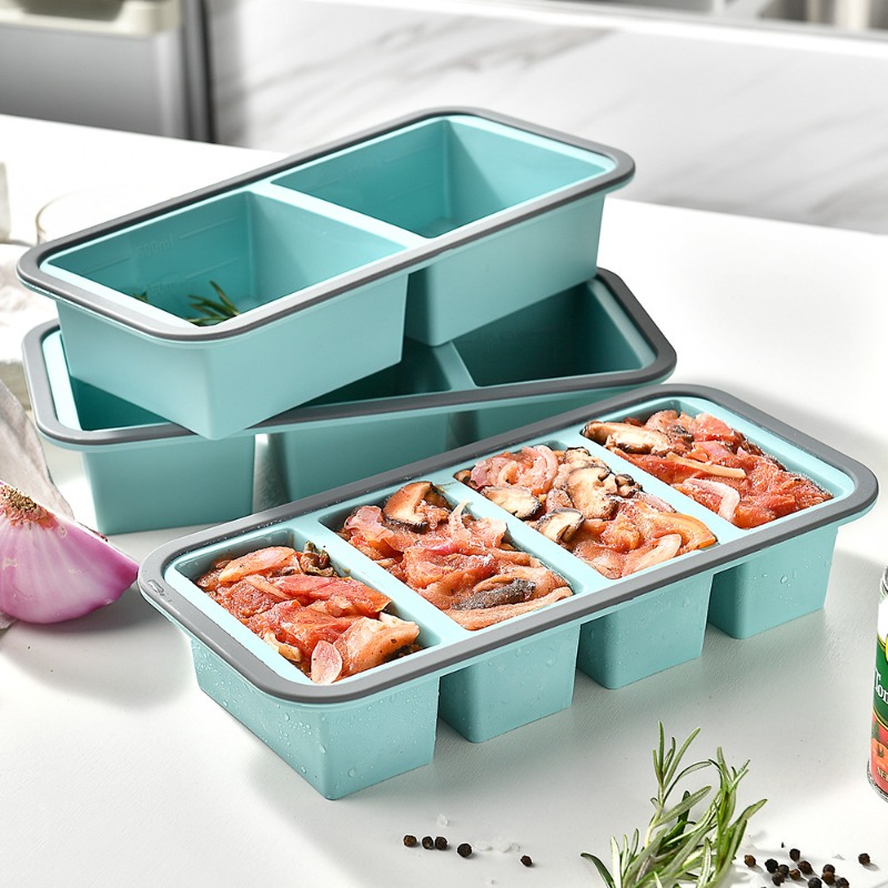 Meal Prep Menu - 대형 아이스 큐브 냉동 몰드-수프용, 뚜껑이