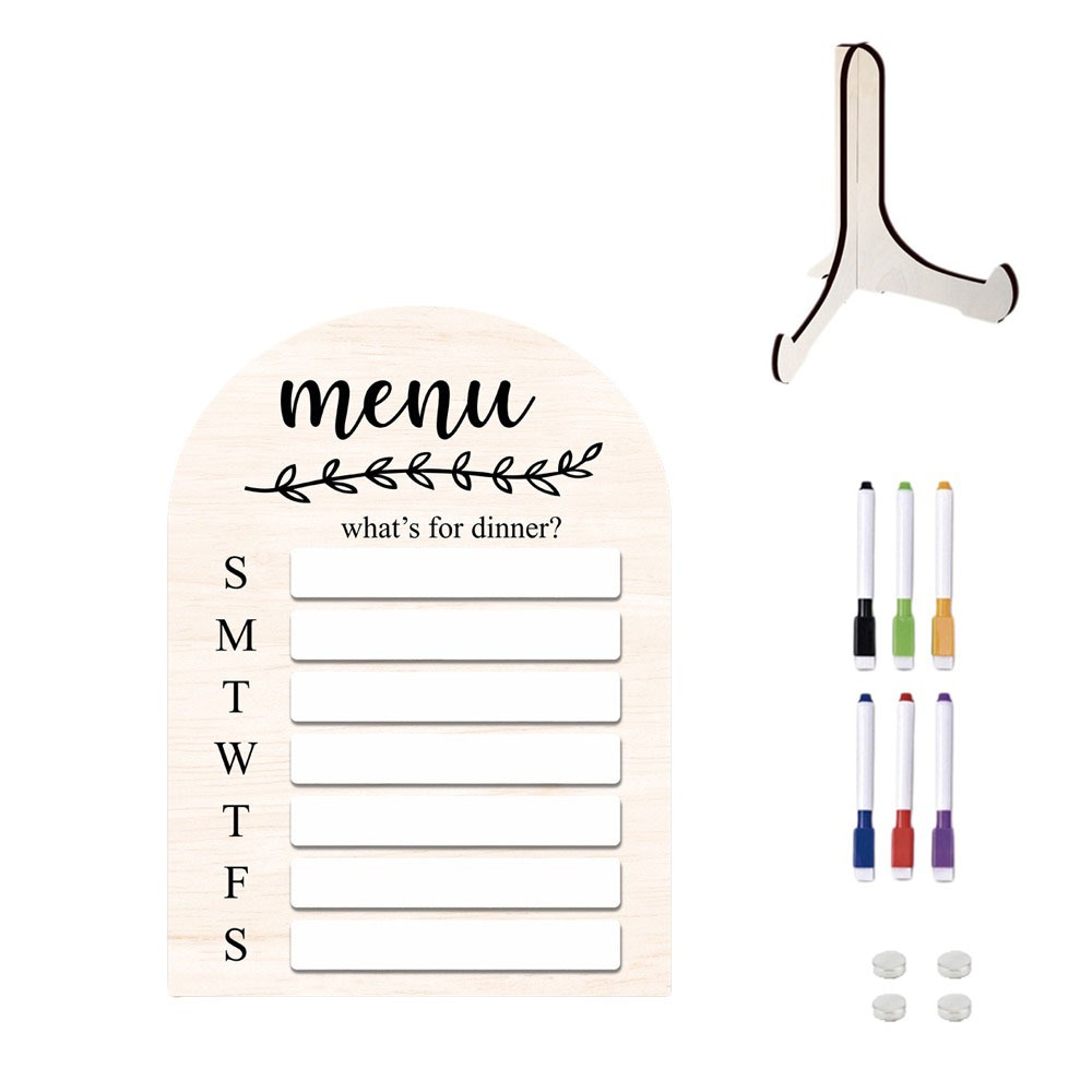 Meal Prep Menu - 실용적인 자석 냉장고 식사 계획표, 펜
