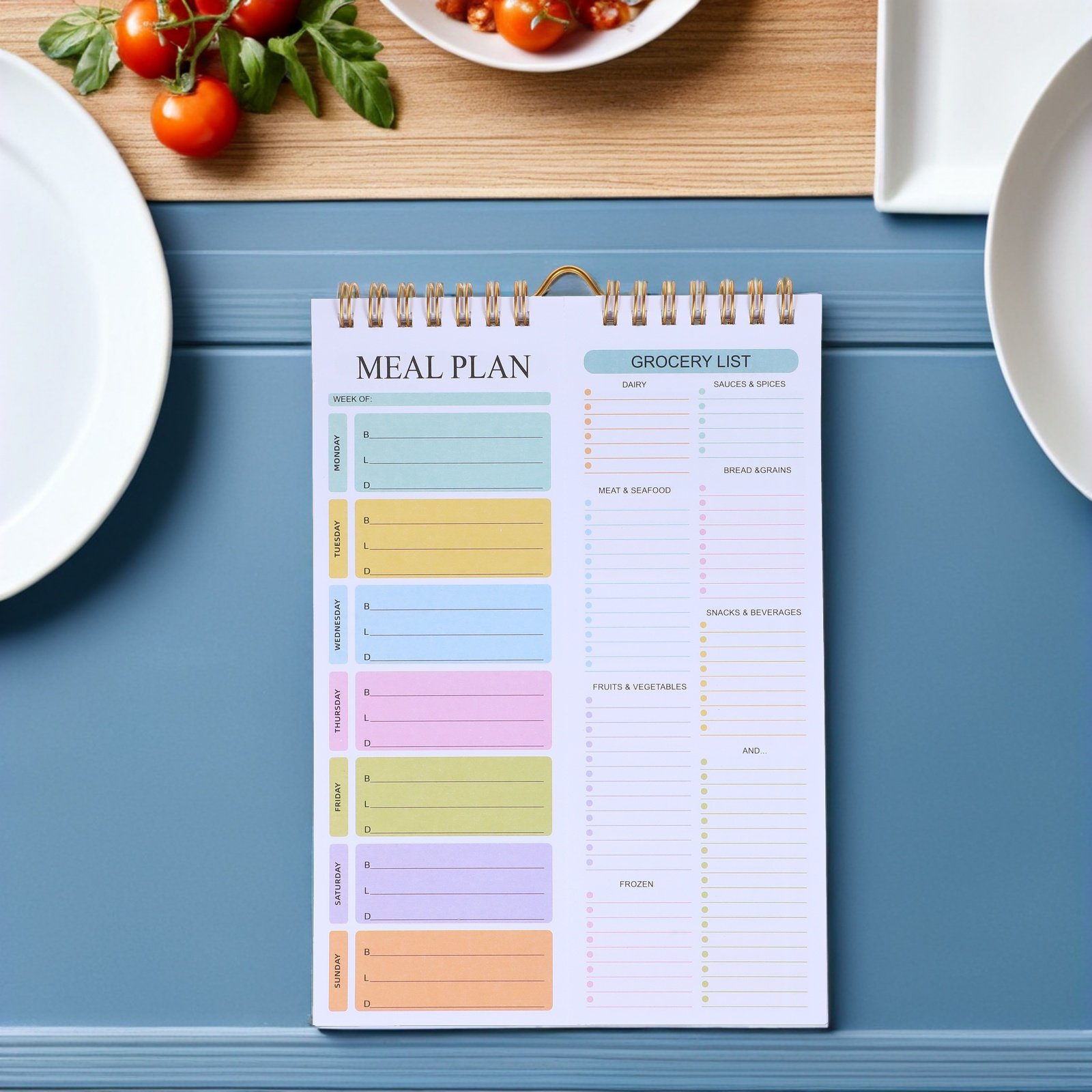 Meal Prep Menu - 52매 A5 주간 식단 플래너 노트,