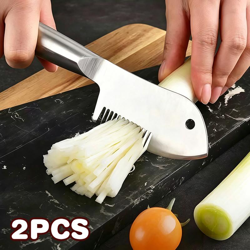 Meal Prep For Cutting - 2개입 스테인리스 스틸 파 절단기 날카로운