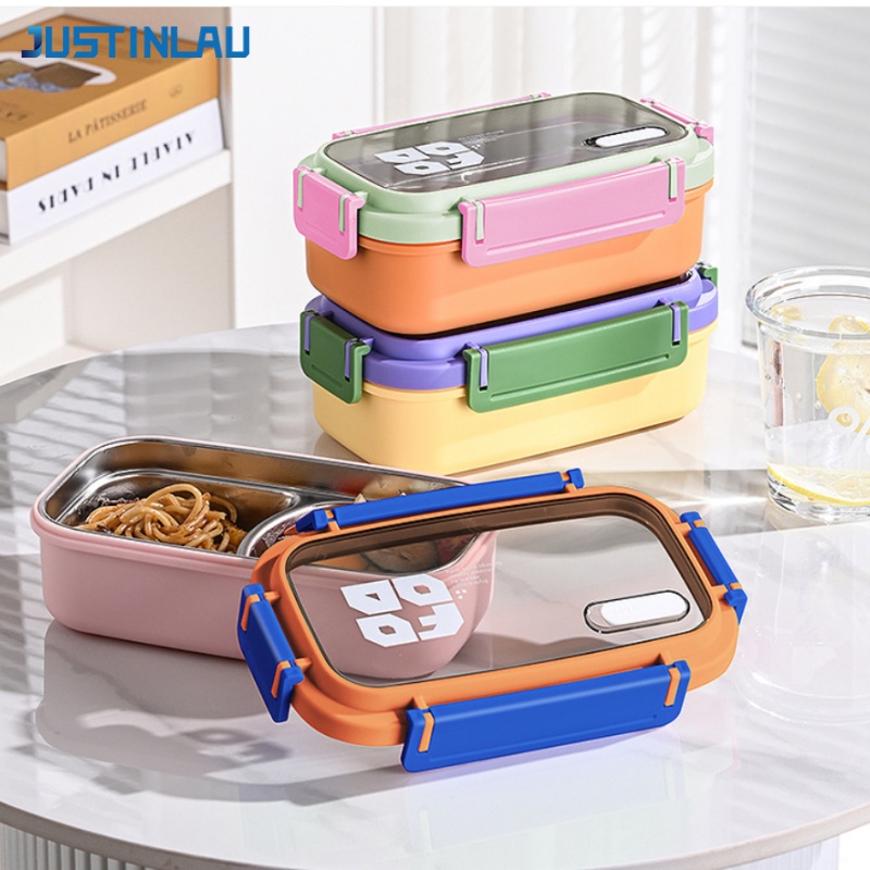 Stainless Bento Box - JUSTINLAU 2 그리드 도시락 상자 스테인레스