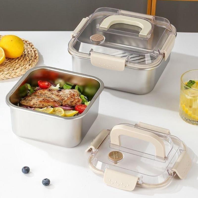 휴대용 대용량 스테인레스 스틸 음식 용기 손잡이가 있는 - Stainless Bento Box 리뷰 및 가격