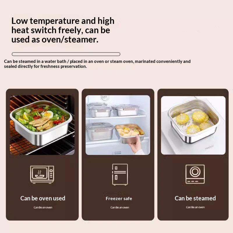 휴대용 대용량 스테인레스 스틸 음식 용기 손잡이가 있는 - Stainless Bento Box 리뷰 및 가격