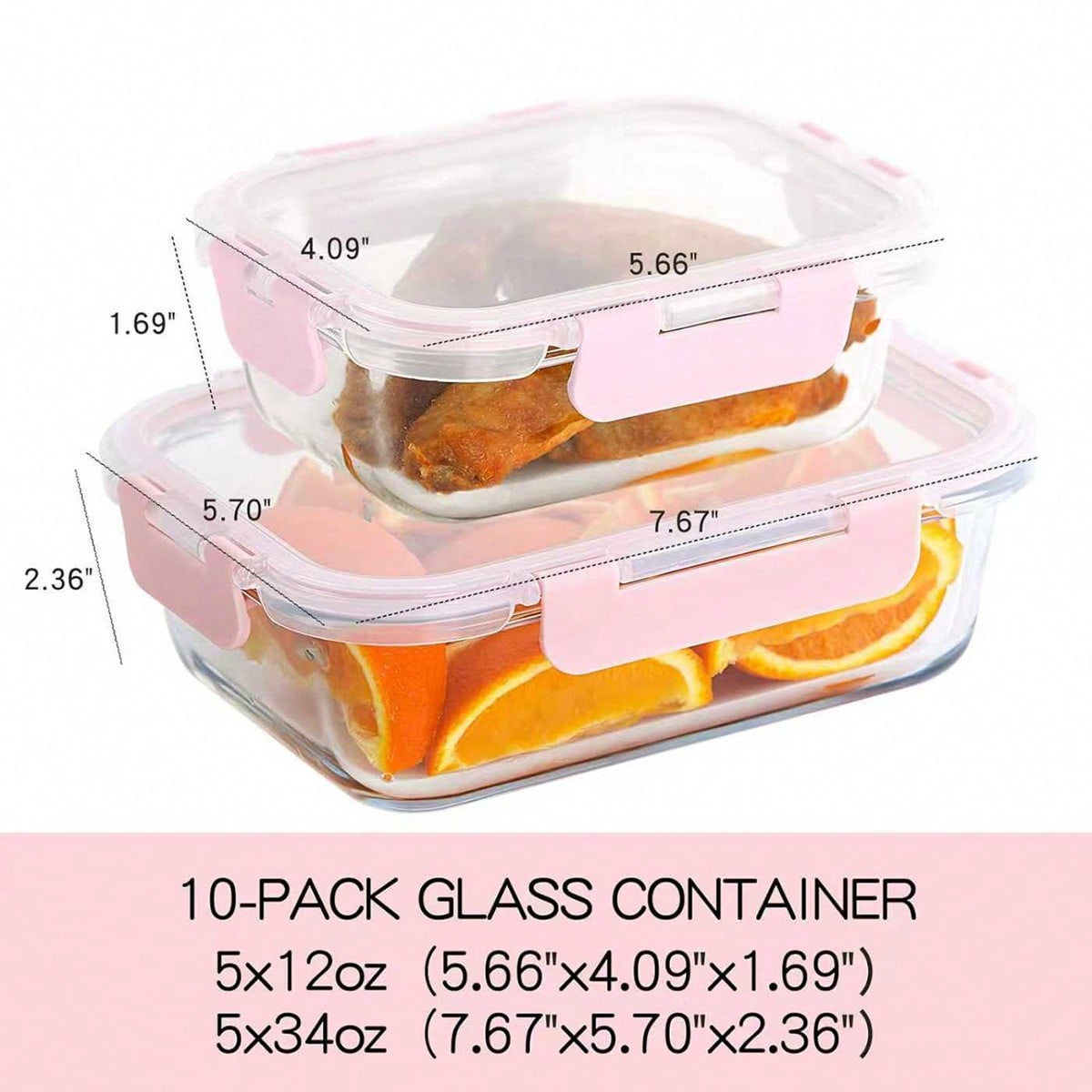 10팩 유리 밀프렙 용기, 뚜껑이 있는 밀폐형 식품 보 - Meal Prep Food 리뷰 및 가격