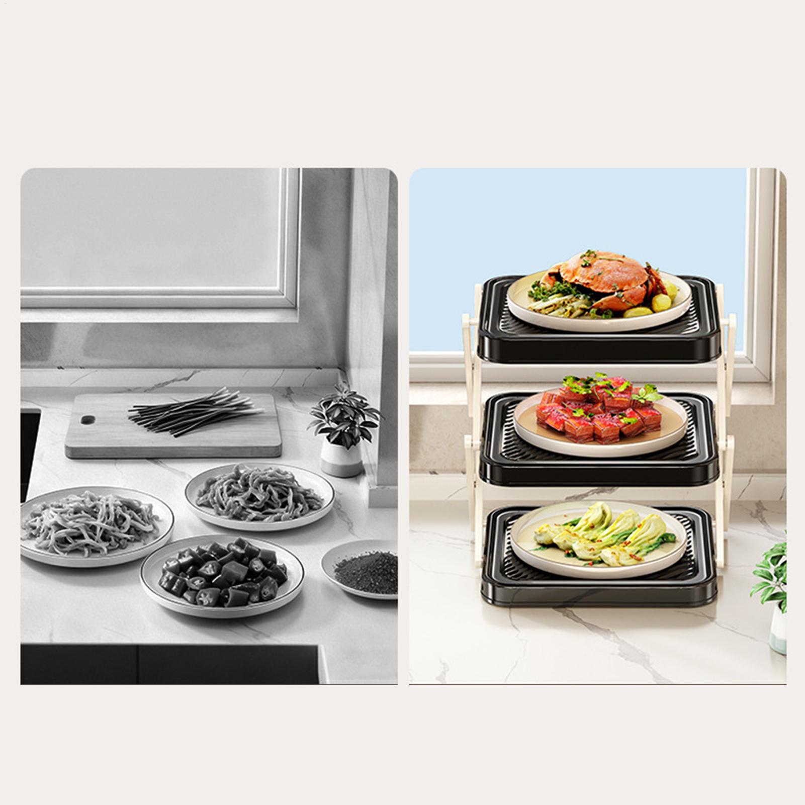 다층 음식 준비 트레이 랙 3단 접시 정리대 다기능 식 - Meal Prep Food 리뷰 및 가격