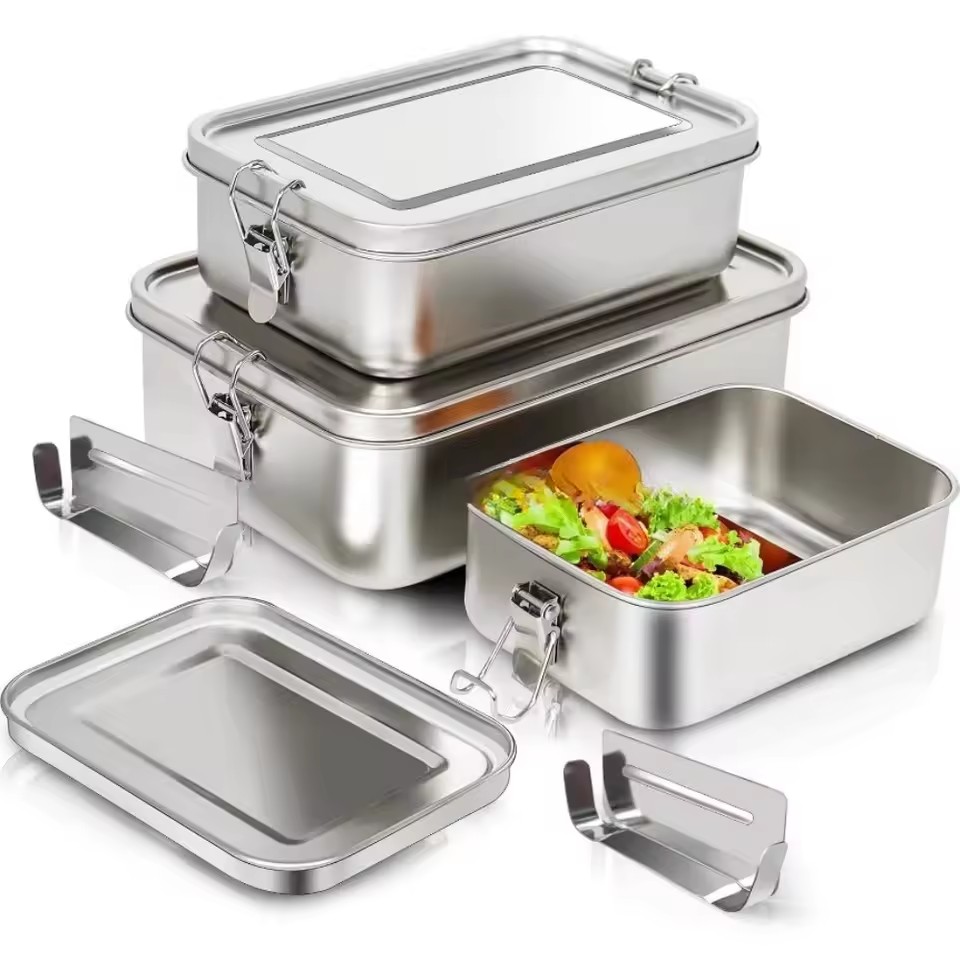 내구성 있는 스테인리스 스틸 도시락, 대용량 사각형 뚜 - Stainless Bento Box 리뷰 및 가격