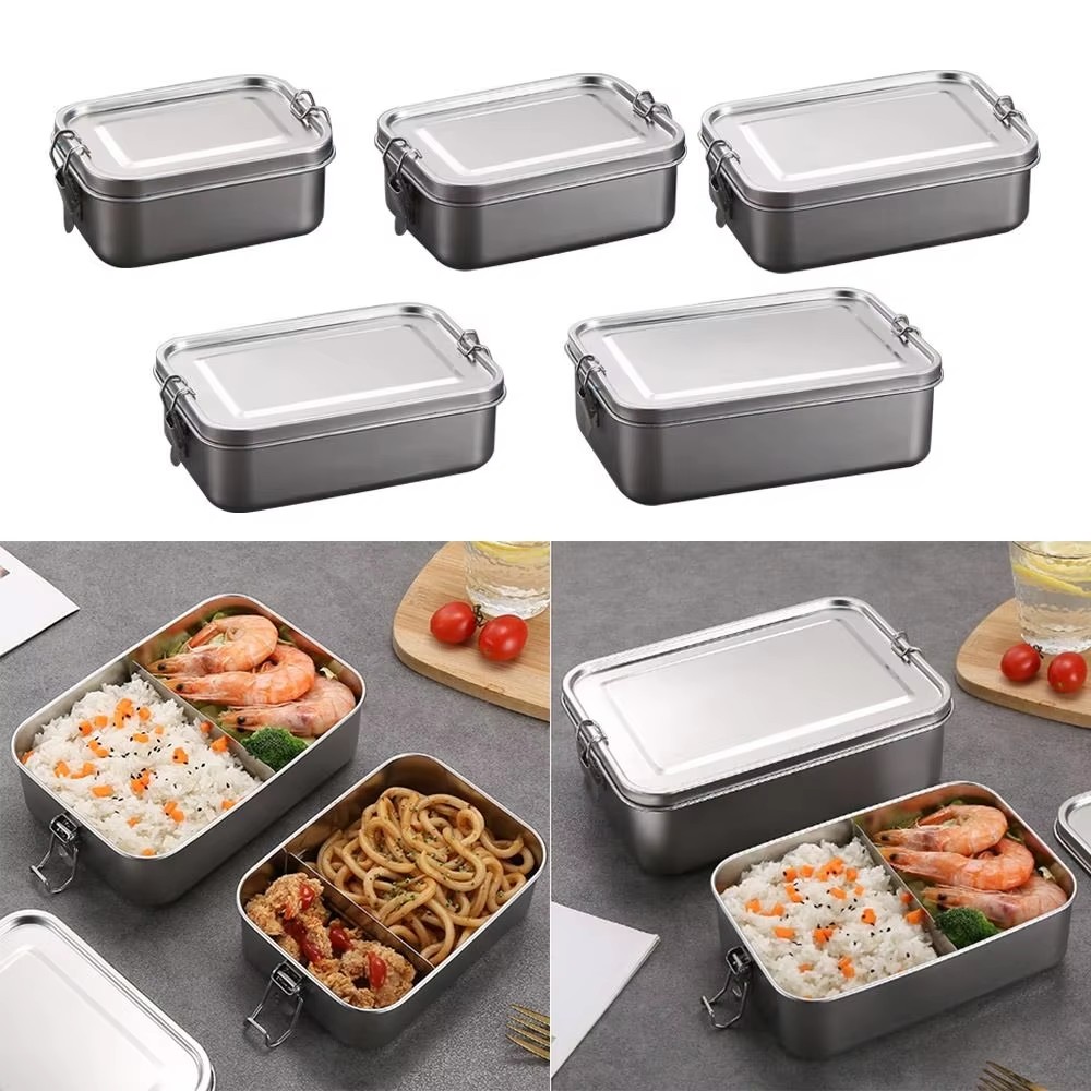 내구성 있는 스테인리스 스틸 도시락, 대용량 사각형 뚜 - Stainless Bento Box 리뷰 및 가격